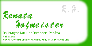 renata hofmeister business card
