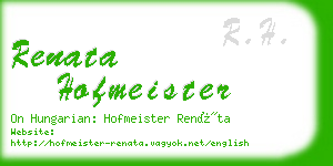 renata hofmeister business card